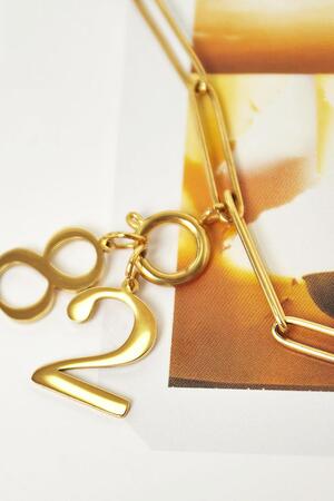 DIY Charm Digits Gold - 0 Oro Acero inoxidable h5 Imagen3